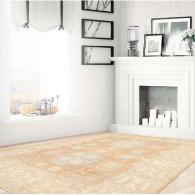 Tapis unique en laine noué à la main brun pâle de style mamelouk nouvel âge de 18 pi x 9 pi 10 po nouvel âge