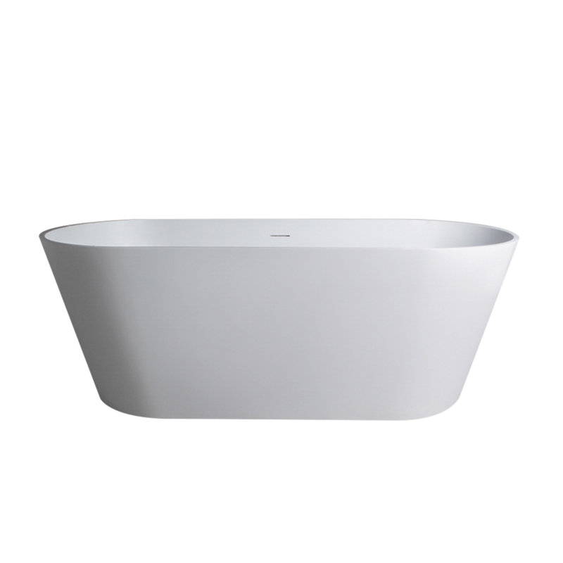 71 Inch Freestanding Solid Surface Soaking Bathtub For Bathroom