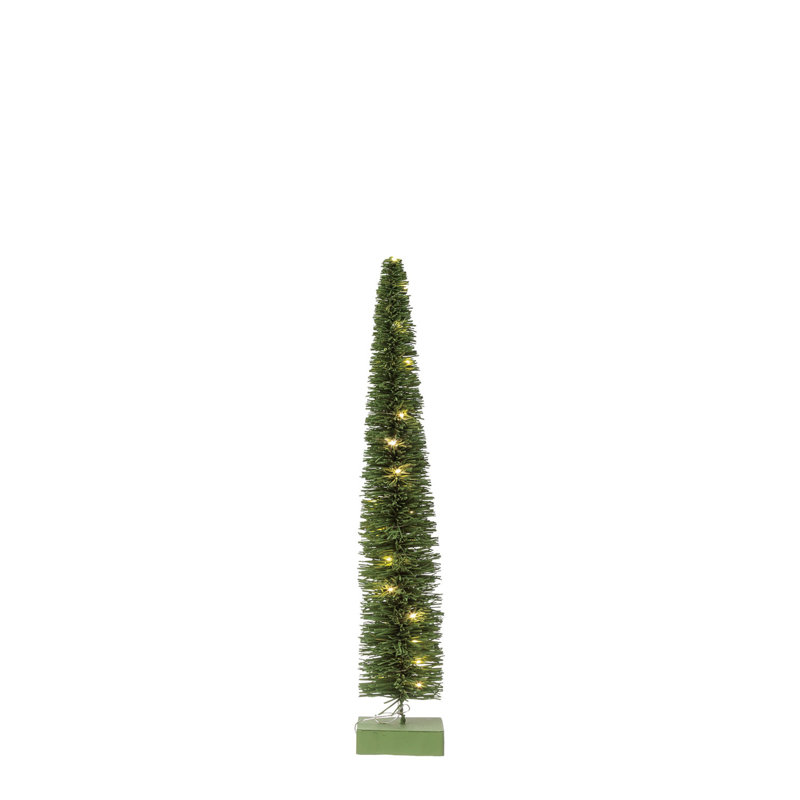 Rattan Tree With LED Lights And Wood Base