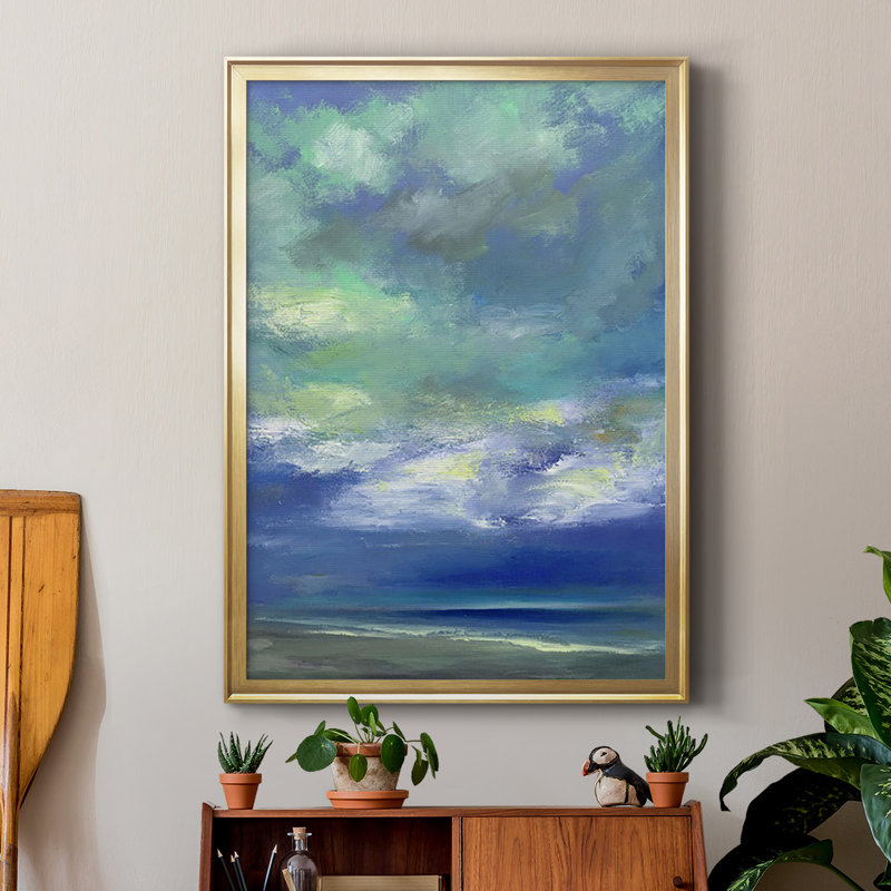 Île de midi, reproduction encadrée de qualité supérieure - prête à être accrochée, Or, H 42,5 po x l 30,5 po x P 1,25 po