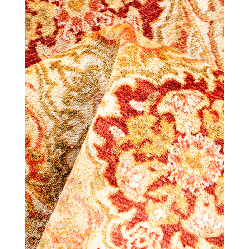 Tapis de couloir unique en laine noué à la main nouvel âge 2 pi 6 po x 13 pi 10 po Hayner