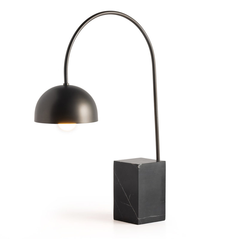 Lampe arquée en métal / marbre Naveen