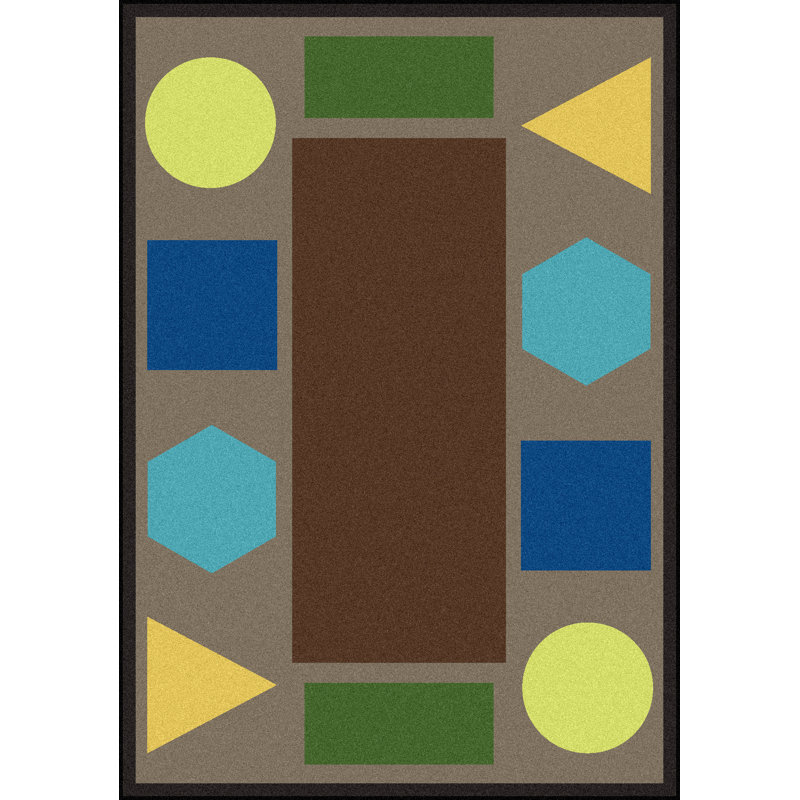 Tapis touffeté à motif géométrique Joy Carpets, Rectangle 5 pi 4 po x 7 pi 8 po
