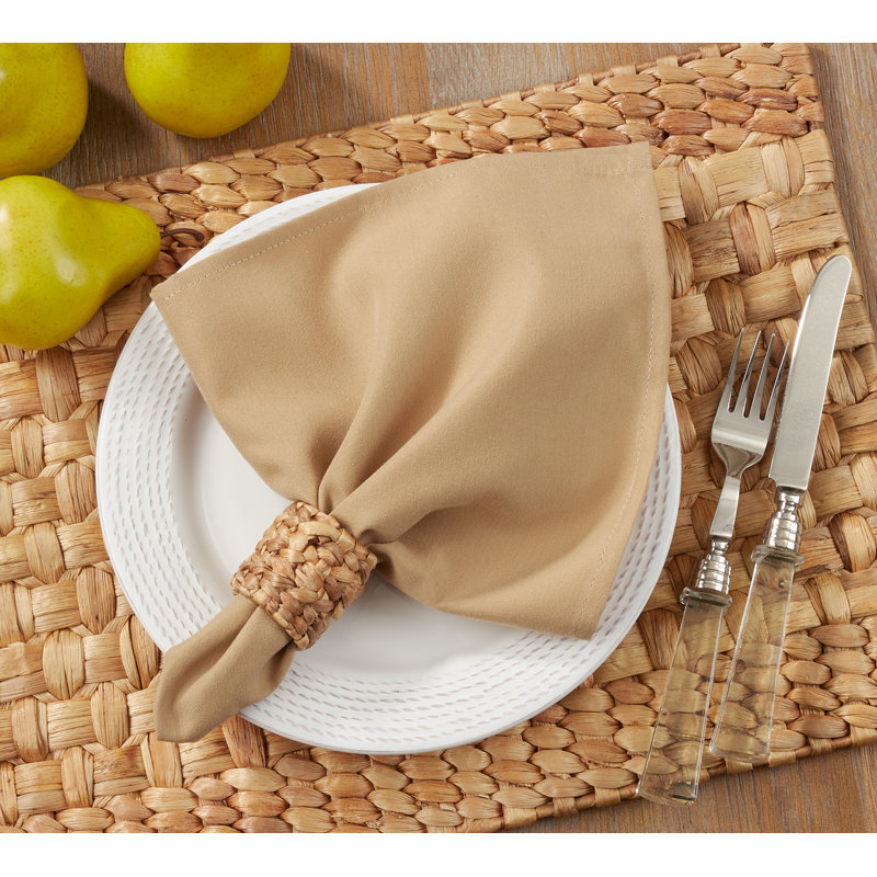 Evansville Polyester Square Napkin, Cappuccino