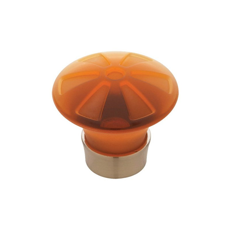 (5 Pack) 1-9/16 inch Water Colours Knob, Amber/Satin Nickel
