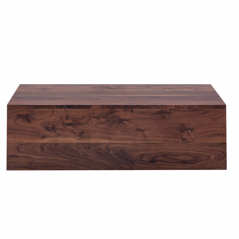 Modern MDF Coffee Table With Texture Patterns, Walnut