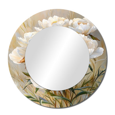 Peonies In The Crisp Autumn Air I - Floral Mirror Wall Decor - Printed On Metal
