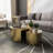 Gold Nesting Coffee Table Round Living Room Table Set