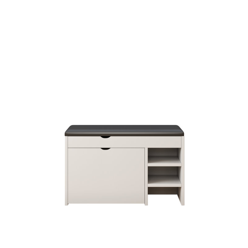 Tabouret à chaussures, coussin moelleux, doux et confortable, Blanc