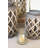  Grey Willow Lantern Set of 4, 13.5" H Woven Candle Holders