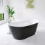 Baignoire de trempage autoportante en acrylique noir 59 po
