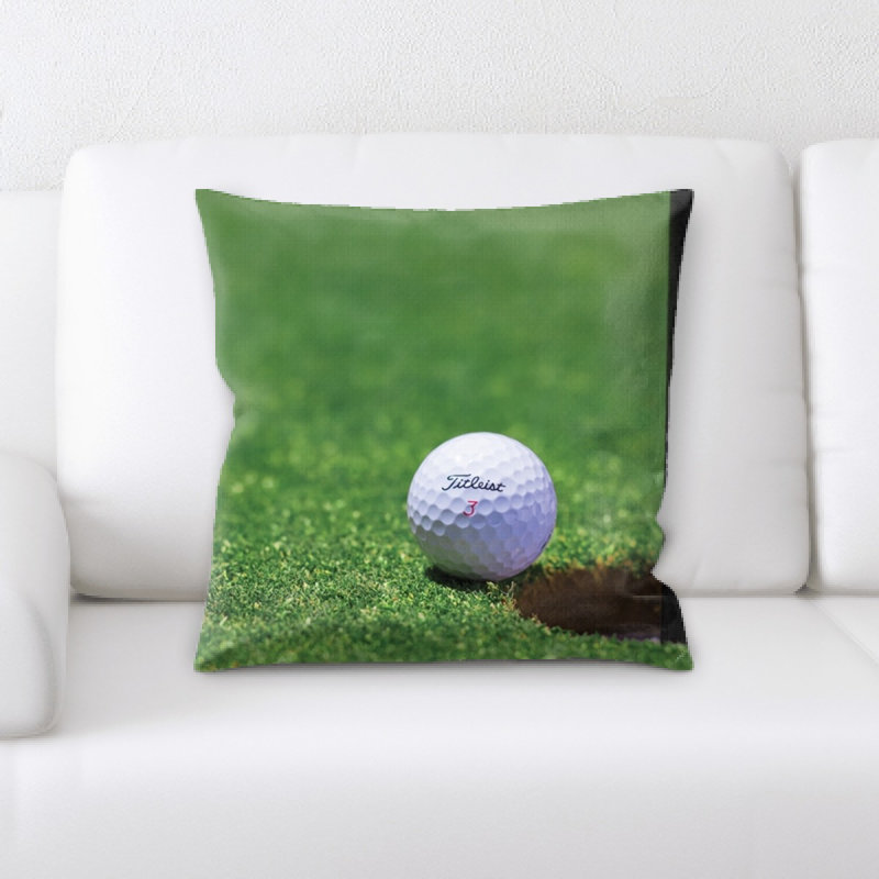 Golf Microsuede Reversible Throw Pillow