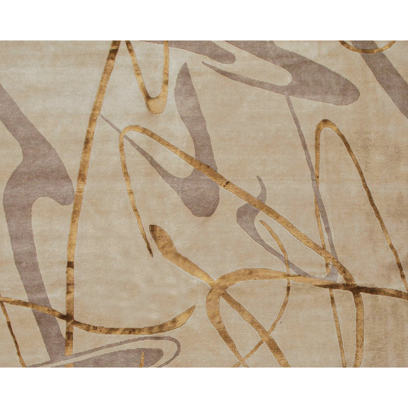 Himalayan Abstract Area Rug in Camel