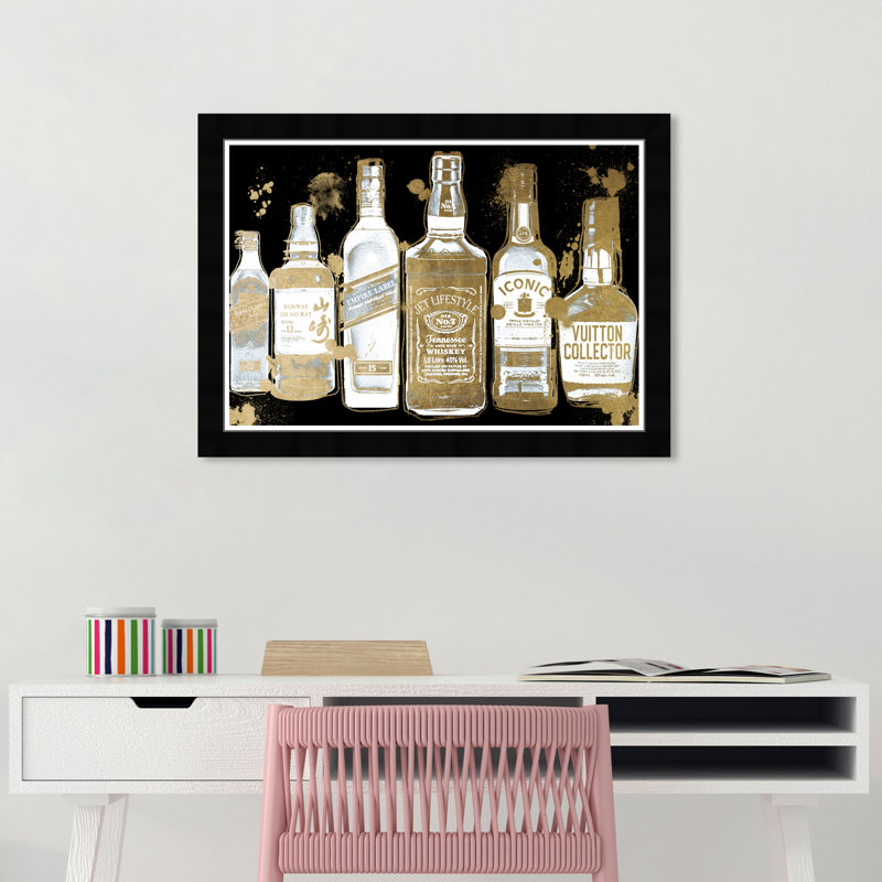Vintage Collection Noir - impression encadrée, Cadre noir