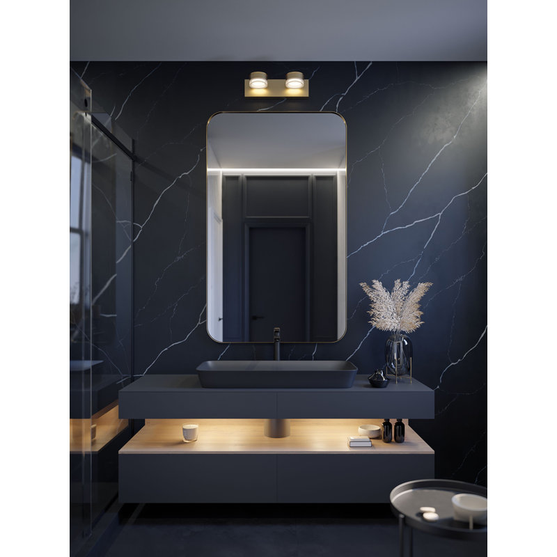 Emma 16'' LED Vanity Light, Light Antique Brass
