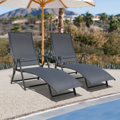 Chaise longue inclinable longue