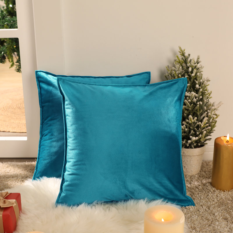 Fritch Square Throw Pillow Cover, Turquoise, 65cm H x 65cm W x 1cm D