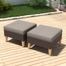 Repose-pieds d'extérieur en osier avec coussin Sunbrella® Tuule