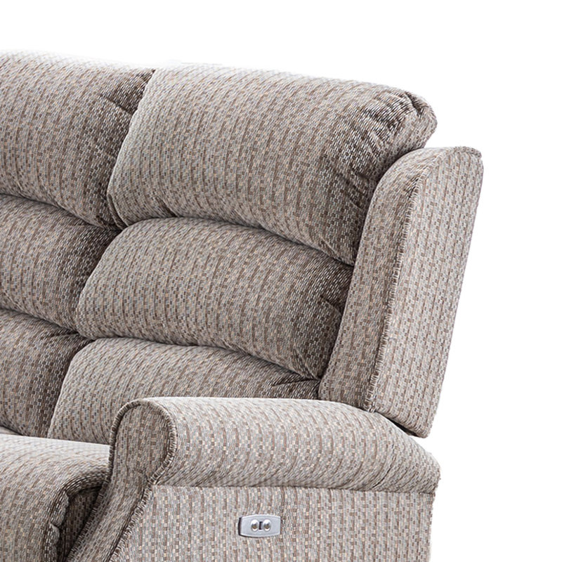 Lainey 2 Seater Polyester Manual Reclining Loveseat, Natural Polyester Blend