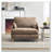 Chenille Upholstered Convertible Chair-1369939313