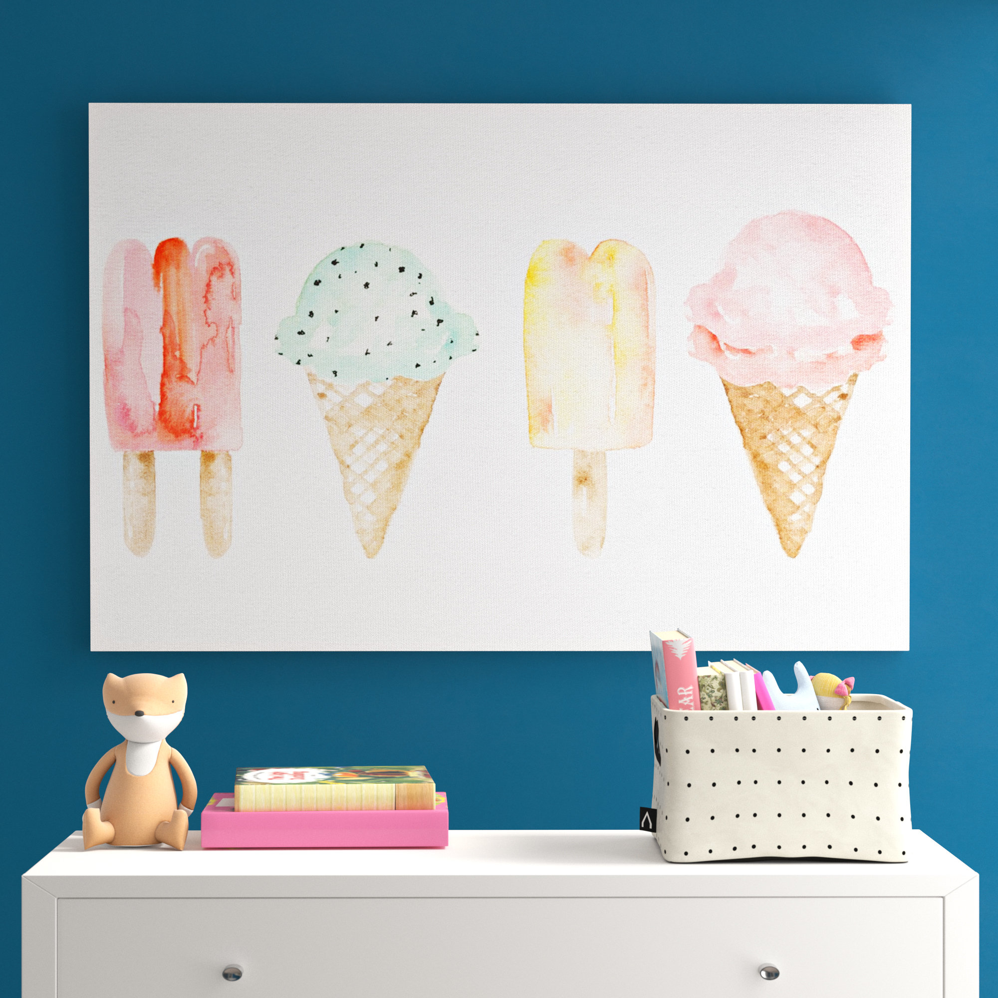 Kids Ice Cream You Scream Canvas