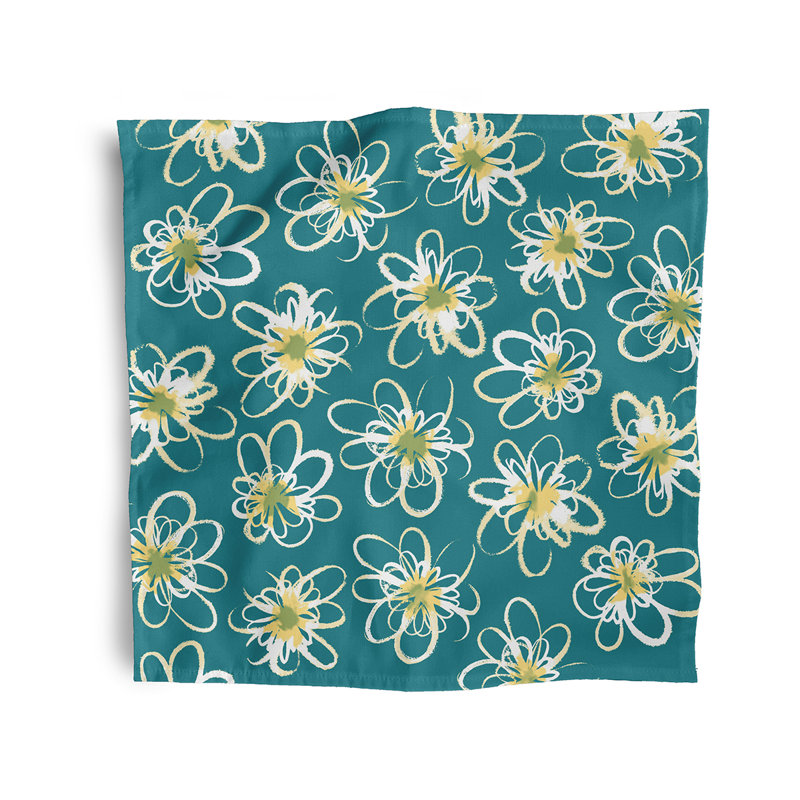 Cimberly Penelope Floral Napkins, Teal