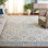 Tapis floral en laine touffeté à la main Pimentel