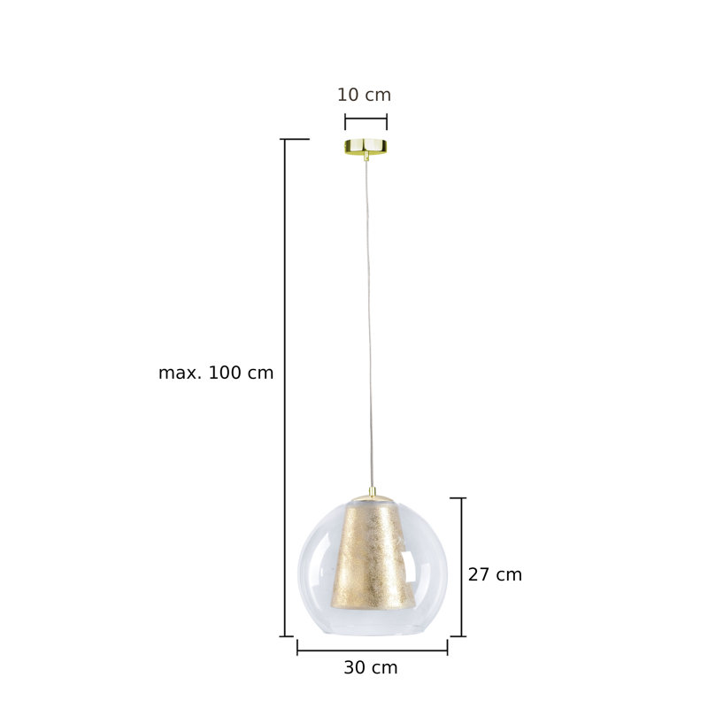 Roshawna 1 - Light Pendant, Gold