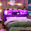 Sayaan LED Queen Headboard with USB Ports and Side Shelf Storage