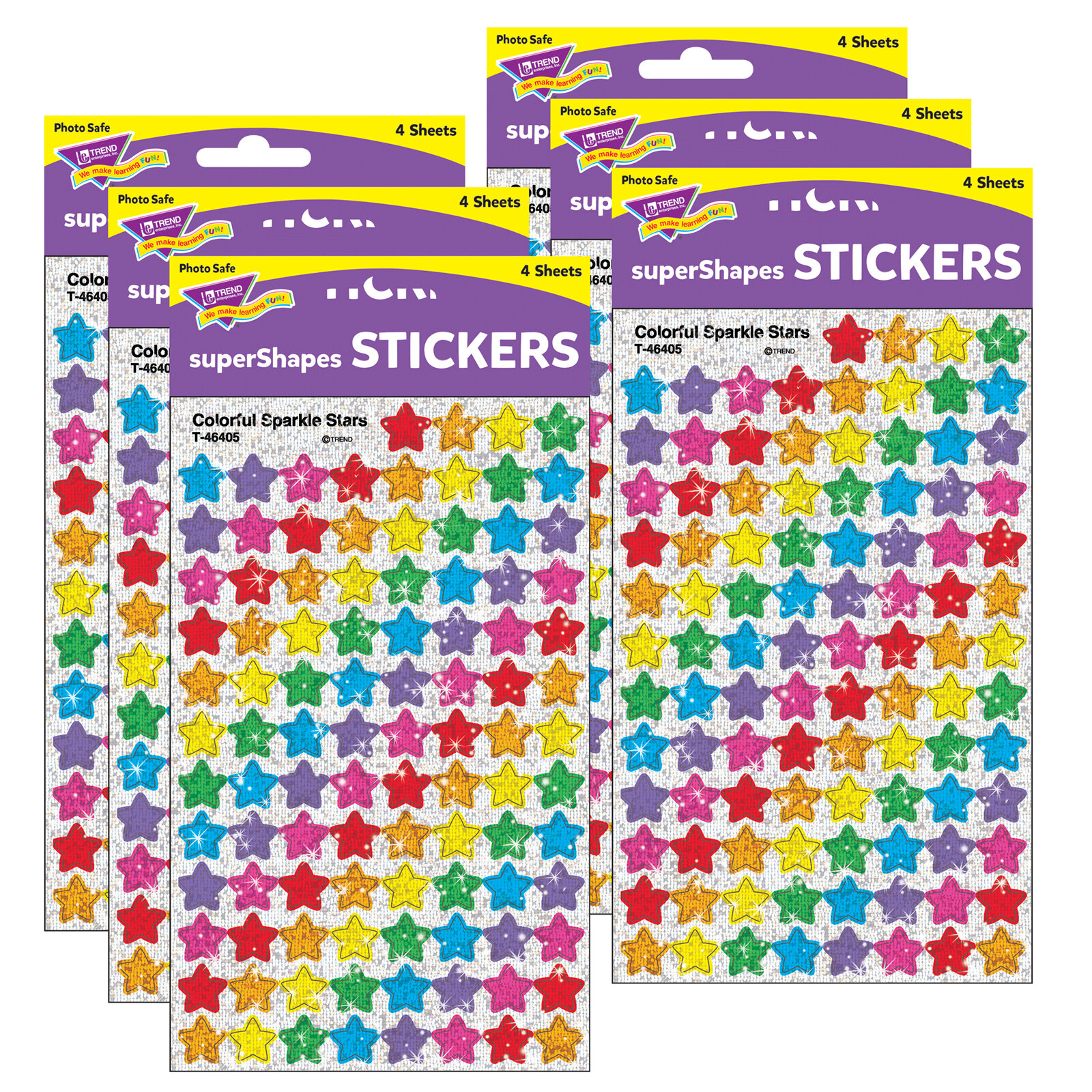 Trend Enterprises Trend Gold Foil Stars Supershapes Stickers 400