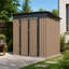 Abri de jardin compact en métal brun
