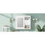 Armoire murale de salle de bain 32 "avec miroir et 3 tablettes de rangement blanches 32"
