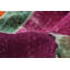 Tapis décoratif en laine de conception unique noué à la main des années 1980 6 pi 9 po x 9 pi 10 po en bleu/rose/mauve