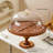 Round Peach Wood Cake Plate
