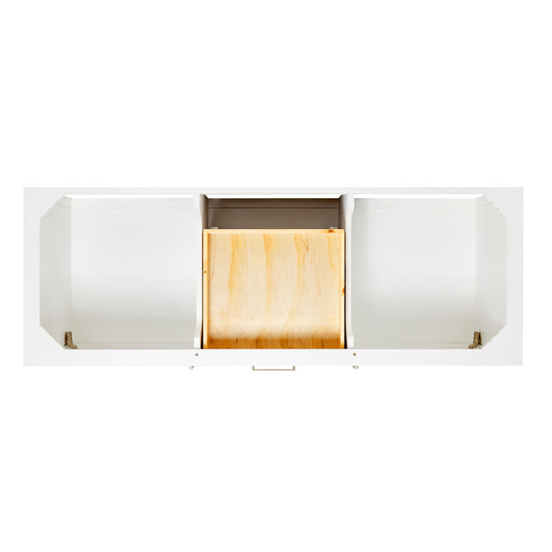 Bayhill 73'' W Double Vanity, 61", White, Oval