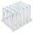 Clear Acrylic File Sorting Desk Organizer with Five Section Dividers