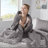 Logan Charcoal Woven Striped Pintuck 2-Piece Twin/Twin XL Duvet Set-116495227-116495228