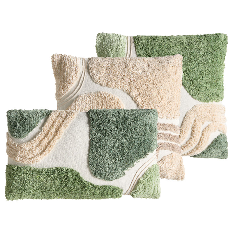Abstract Cushion, Beige/Green