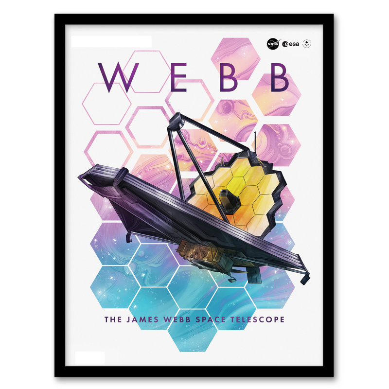 NASA James Webb Telescope 1st Anniversary White Space Aesthetic - Single Picture Frame Print