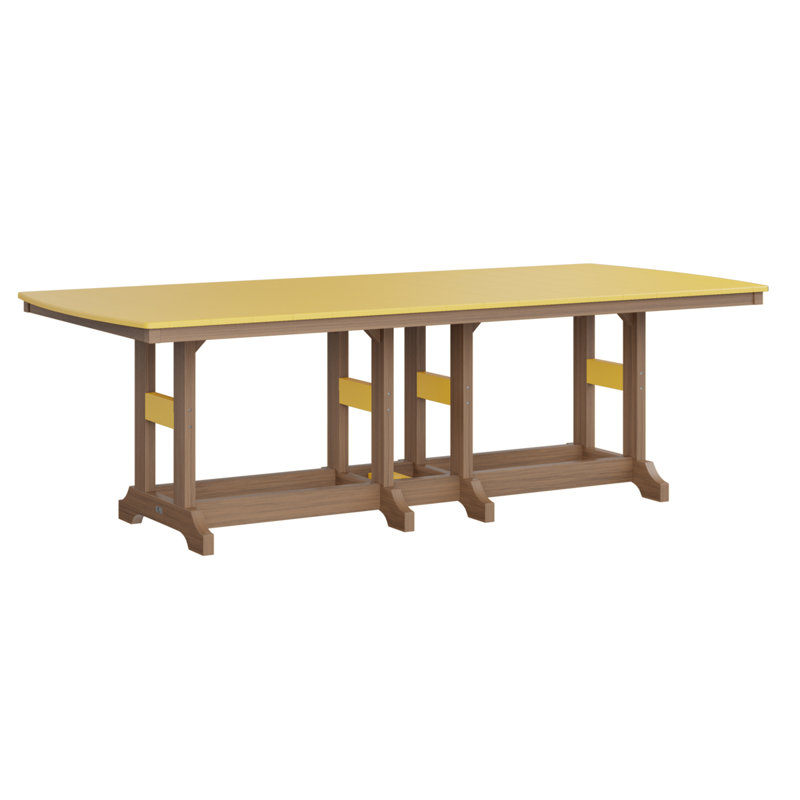 Garden Classic Outdoor Bar Table, Antique Mahogany, Sunburst Yellow