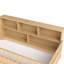 Structure de lit simple en bois naturel avec garde-corps haut et clôture, espace de lecture privé pour plancher de sécurité de chambre à coucher, couleur, contreplaqué de pin, décor-129943906-129943905