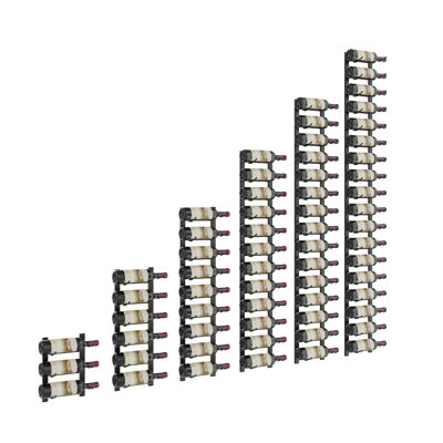 Indurial 126-Bottle Under-Staircase Wall-Mounted Wine Rack Kit in Matte Black