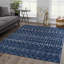 Tapis bleu marine / blanc Dounia-733732706