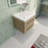 23.62 " W Free Standing Wall Mounted 1 Single Vanity Bathroom Vanity With Acrylic Top-68006826