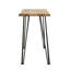 Table avec rebord et pieds noirs mats - Meuble rustique en bois