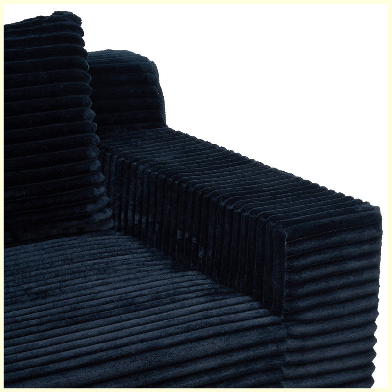 Canapé en velours côtelé 72,2 pouces | Aucun assemblage requis | Conception à assise profonde | Conception compacte adaptée aux appartements | Sièges ultra-confortables | Convient à une chambre à coucher