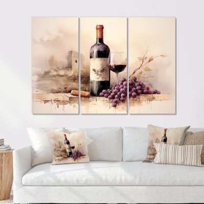 Cabernet Curve - ensemble d'art mural vin