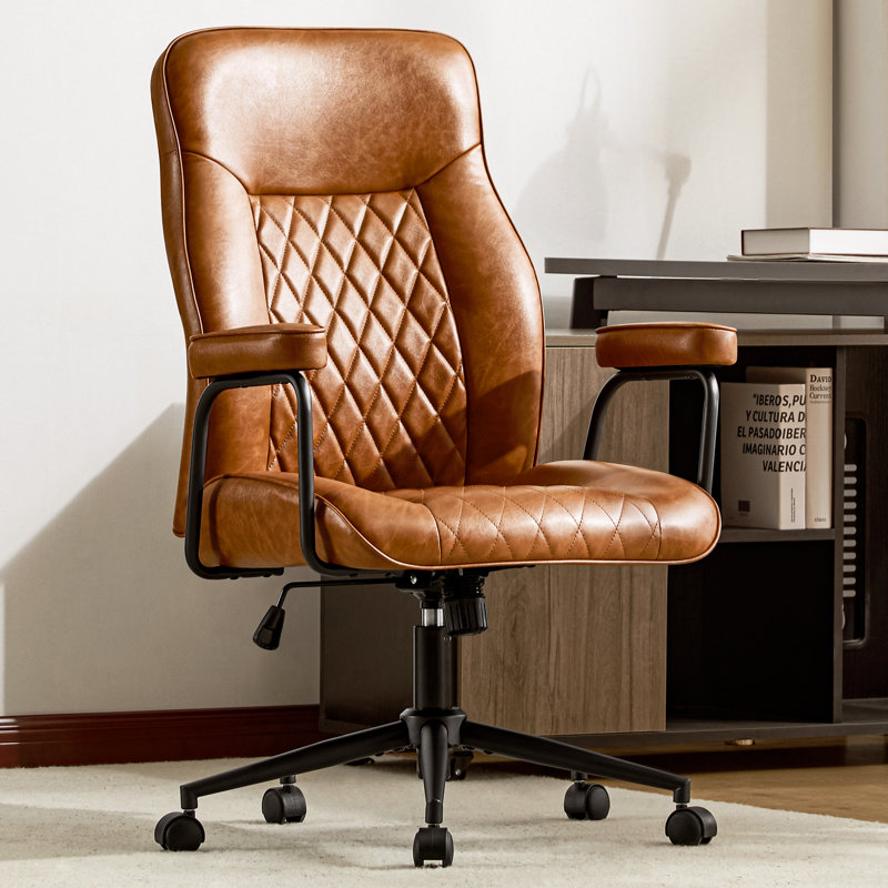 Fauteuil de bureau ergonomique Mid-Century, Brun