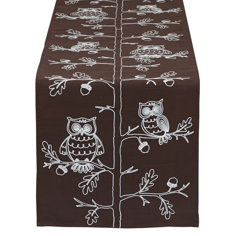 Pudalov Wine and Sunshine Table Runner, Owls