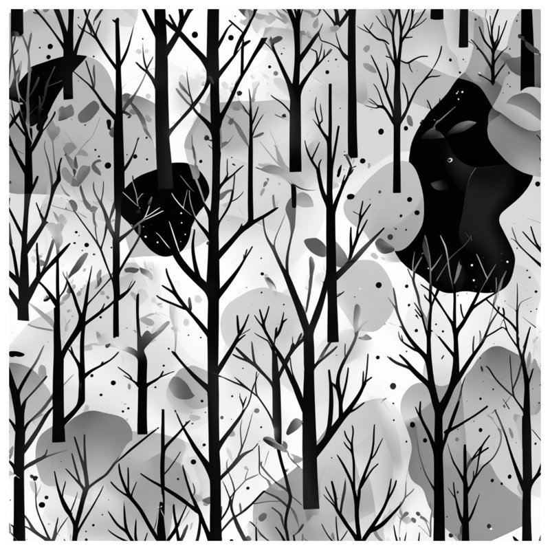 Rideaux de fenêtre Black Forest Illustration, voilages et rideaux occultant - 1 panneau, 50 po x 92 po - 1 panneau